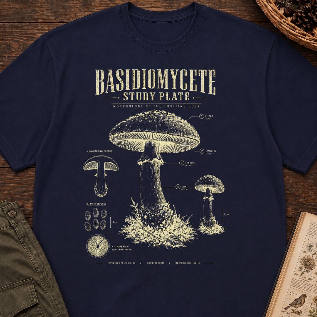 Basidiomycete Study Plate T‑Shirt