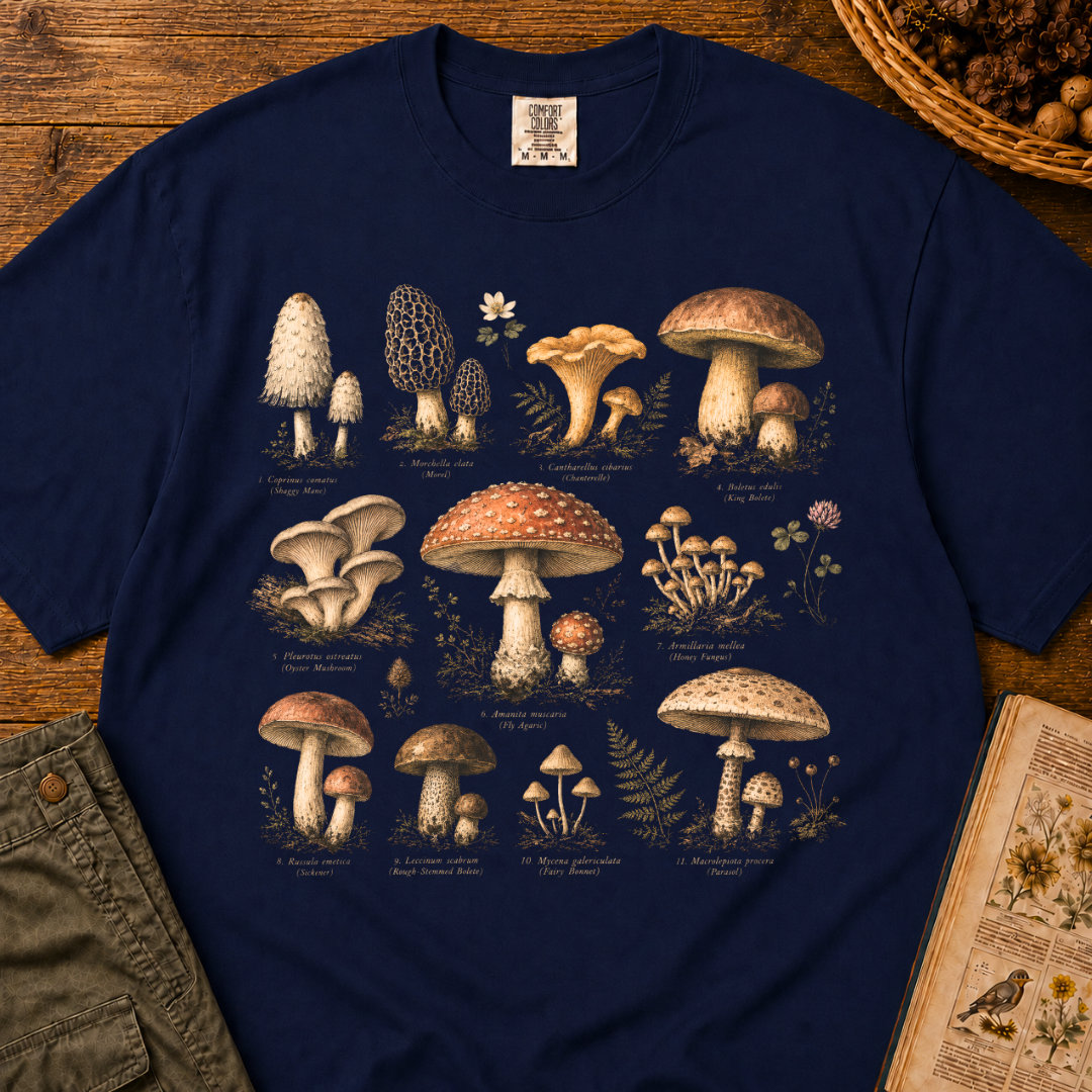 Forest Fungi Field Guide T‑Shirt