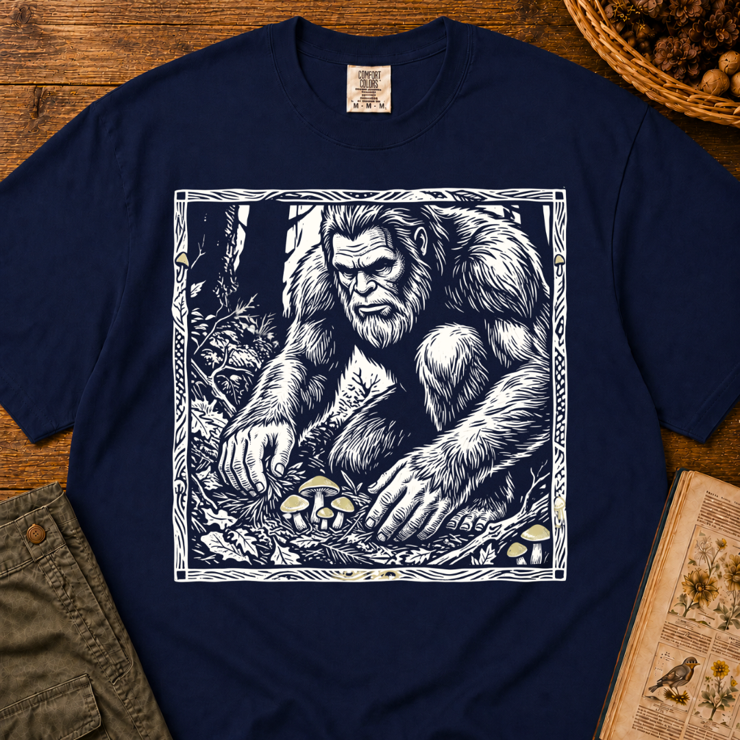Sasquatch Wood Print T‑Shirt