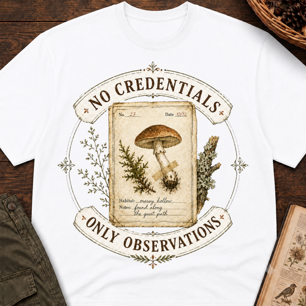 No Credentials, Only Observations T-Shirt